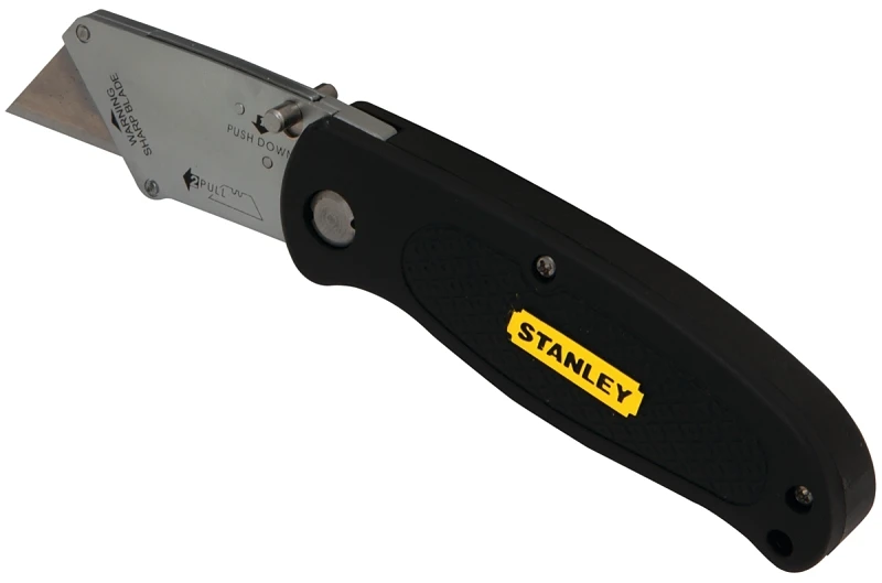 Stanley 6-1/2 in. Folding Utility Knife Black/Gray 1 pk