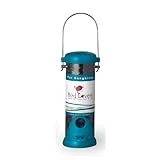 8-inch Sunflower Seed Feeder For Songbirds With Aqua Blue Accents