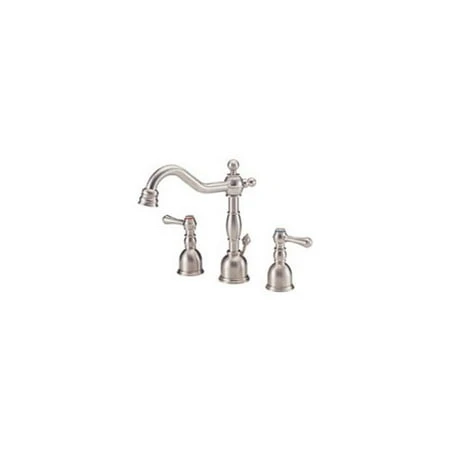 Opulence Mini Widespread Bathroom Faucet With Lever Handles In Brushed Nickel Finish