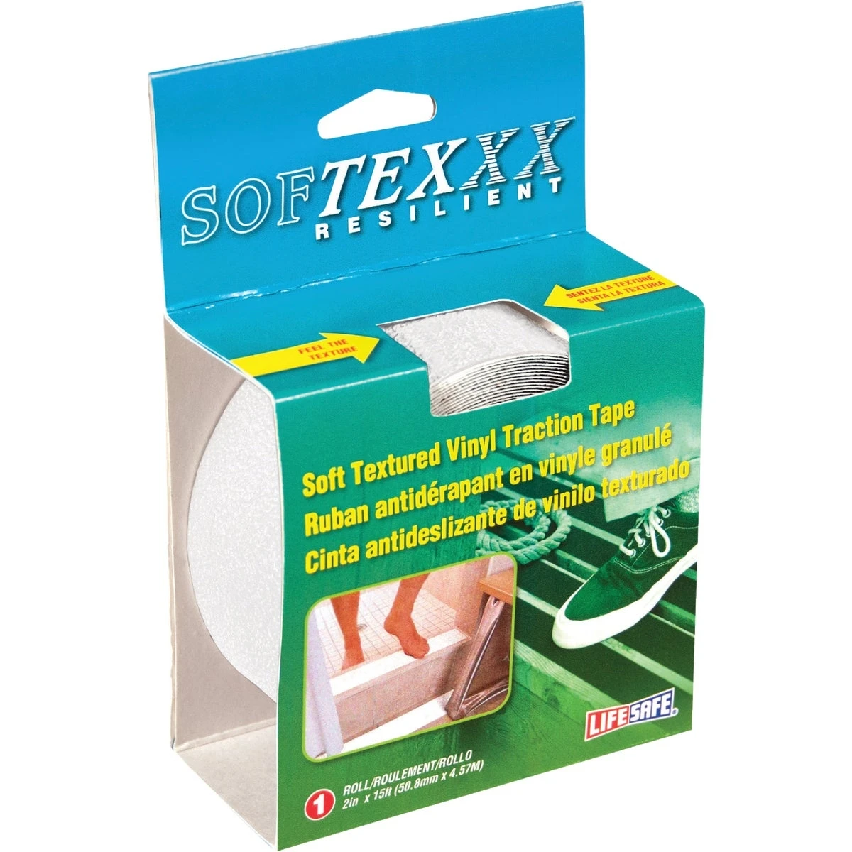 2 In. X 5 Yds. Life Safe White Softtex Anti-slip Traction Tape
