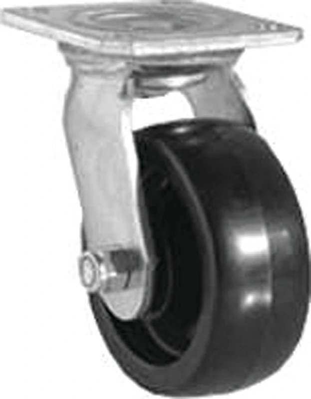 5 In. Medium-heavy-duty Polypropylene Swivel Plate Caster With 300 Lb Load Capacity