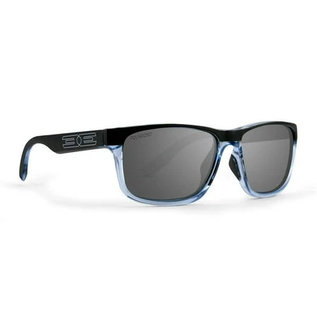 Delta Sport Sunglasses With Crystal Blue/black Frame And Smoke Polarized Lens