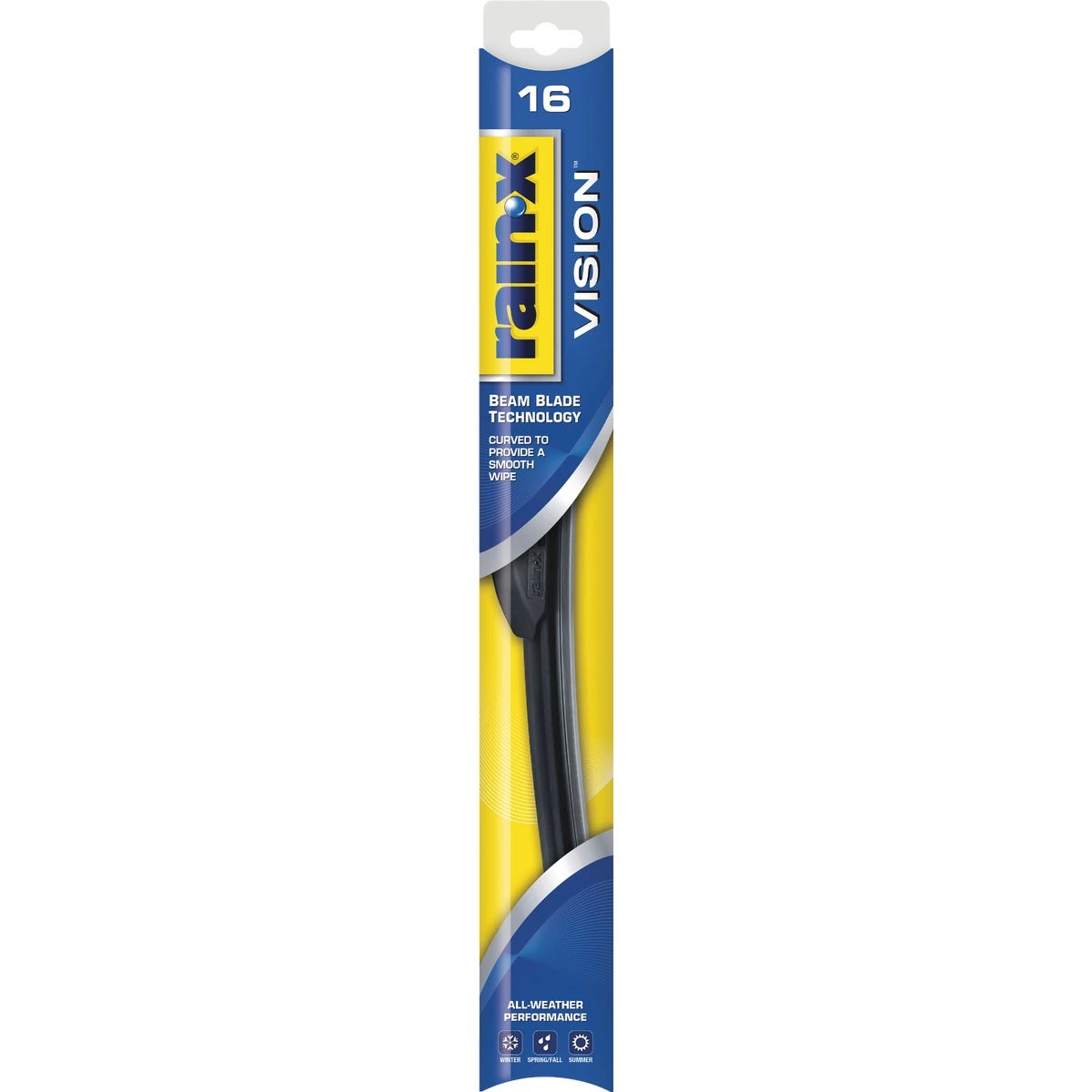 Vision 16 Inch Windshield Wiper Blade With Beam Design And J-hook Adapter