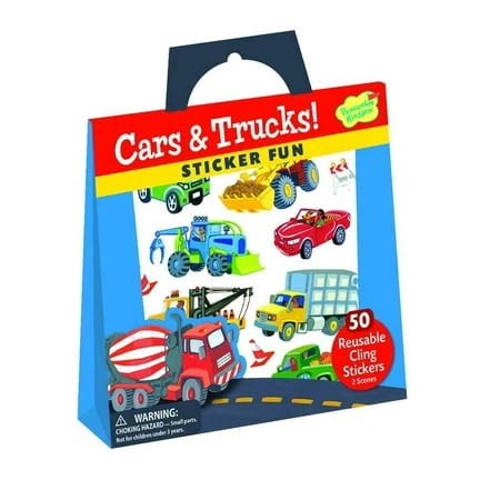 Cars & Trucks Reusable Sticker Tote - Art Supplies By Peaceable Kingdom Press