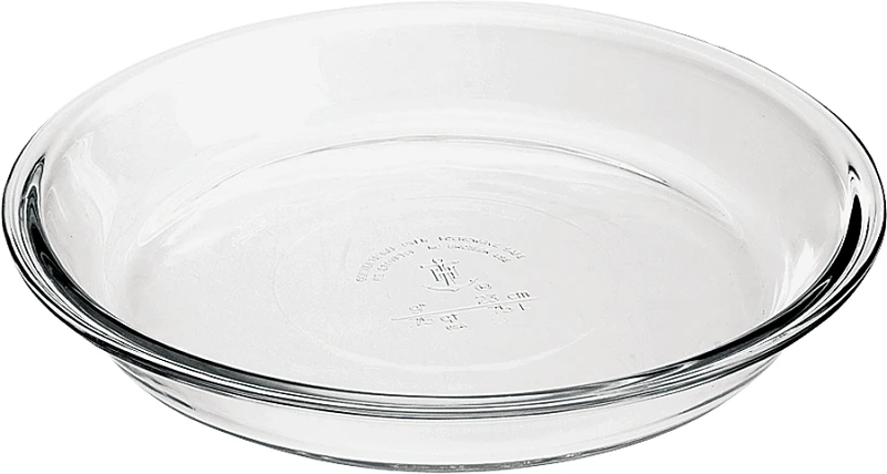 Oven Basics 9 Inch Glass Pie Plate, 1.5 Quart Capacity, Dishwasher Safe
