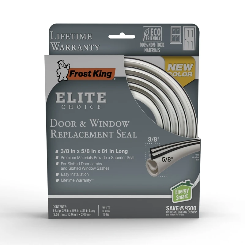 3/8 In. X 5/8 In. X 81 In. White Door & Window Replacement Seal