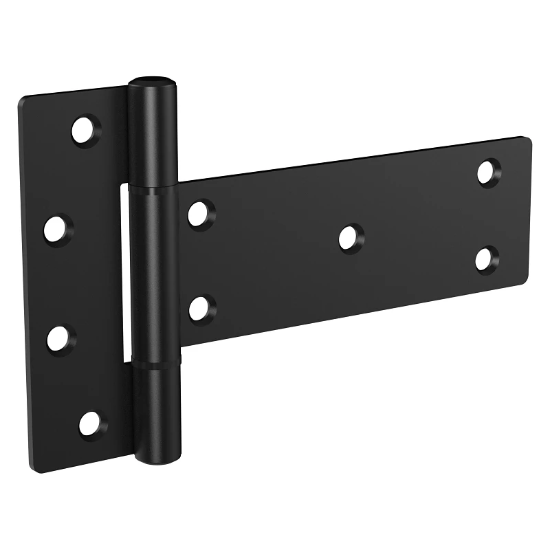 Industrial Gate T-Hinges, Weatherguard Coated, Black, 2-Pk.