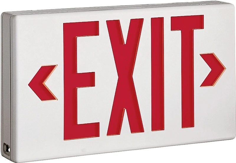 Lpx Series Led Exit Sign With Battery Backup, 1.09 Watt, Polycarbonate Construction