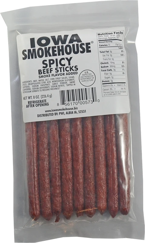 Spicy Beef Stick 8 Oz Resealable Pouch - Premium Usa Beef