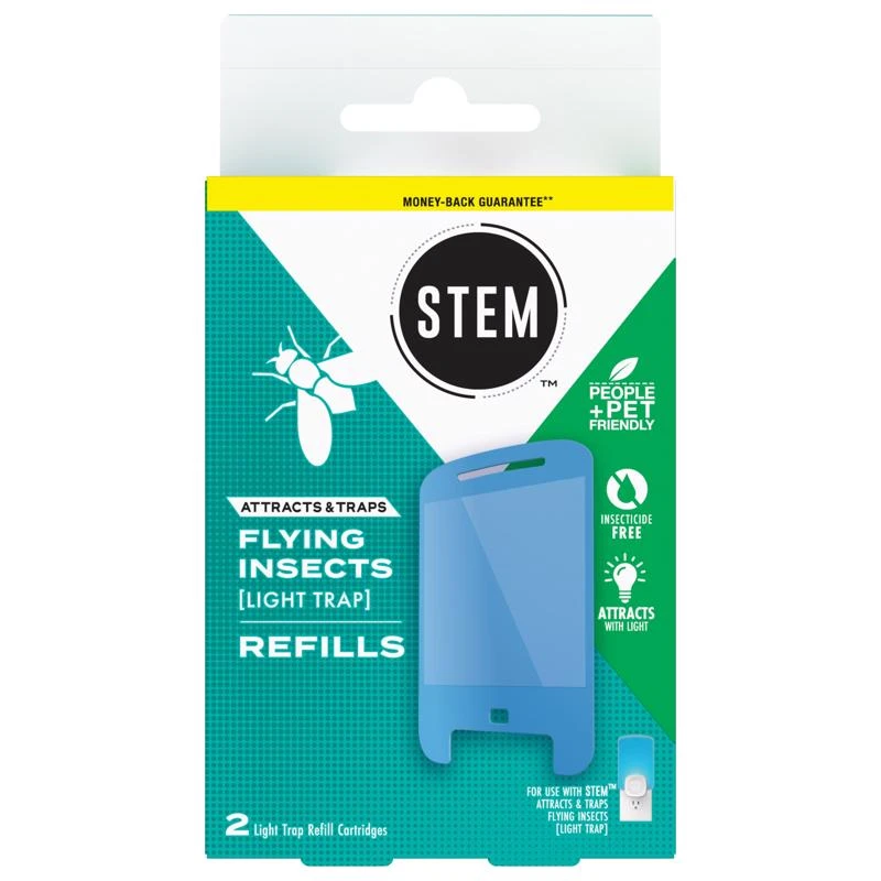 Flying Insects Light Trap Refill (2-pack) - Adhesive Cartridge, Indoor Use, Model 4525