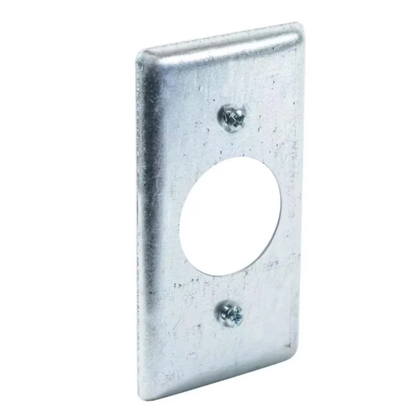 Single Receptacle Handy Box Cover 4 In. X 2-1/8 In. Steel