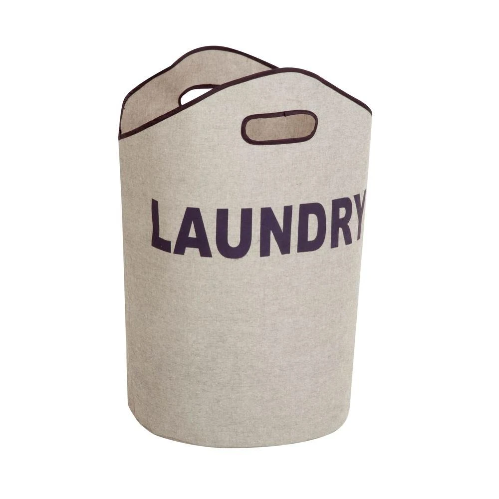 Laundry Tote, Gray Recycled Fabric, 20.9 x 23.6-In.