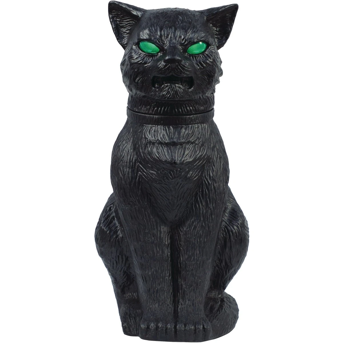 16 Inch Led Lighted Cemetery Cat Halloween Decoration With Motion Sensor And Sound