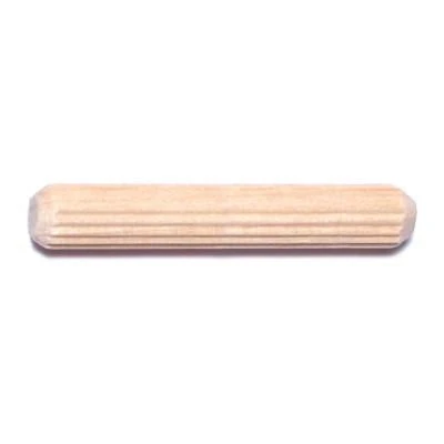 1/4 X 1-1/2 Birch Wood Fluted Dowel Pins - Model Dpbw-056