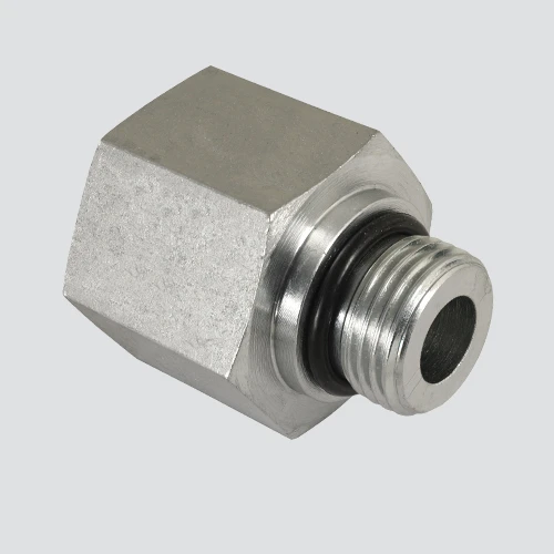 Hydraulic Adapter, 1/2-In. Male 0-Ring x 3/8-In. Female 0-Ring