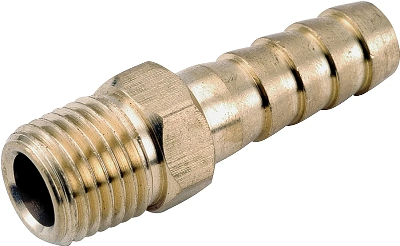 Lead Free Brass Barb Insert Pipe Fitting, 1/2 Hose X 3/4 Male Pipe Thread