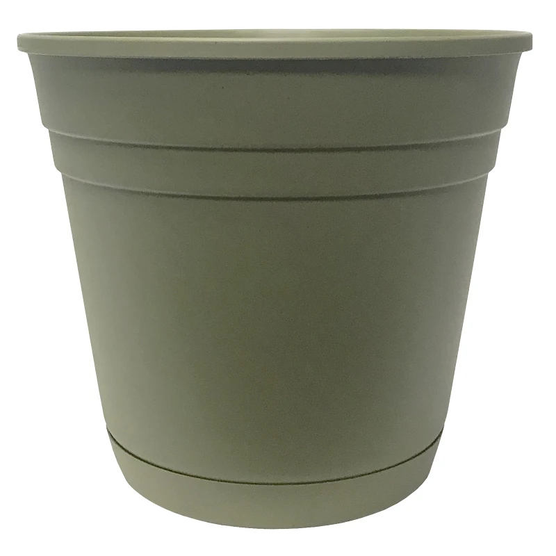 Southern Patio RN1608OG Riverland Planter With Saucer, Olive Green Resin, 16 In. Southern Patio RN1608OG Riverland Planter With Saucer, Olive Green Resin, 16 In.