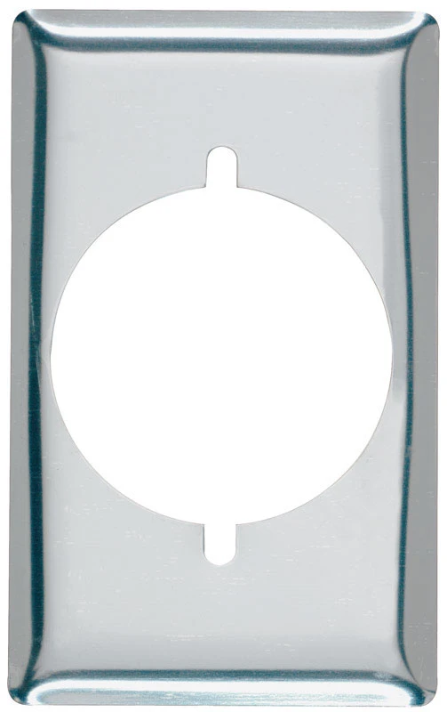 Legrand S384CCC10 Single Receptacle Wallplate, 7.8 in L, Standard, 1-Gang, Metal, Silver, Chrome, Wall