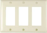 Pass & Seymour 3-Opening Nylon Wall Plate, Light Almond