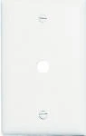Pass & Seymour Wall Plate, 1-Gang, Telephone Hole, White