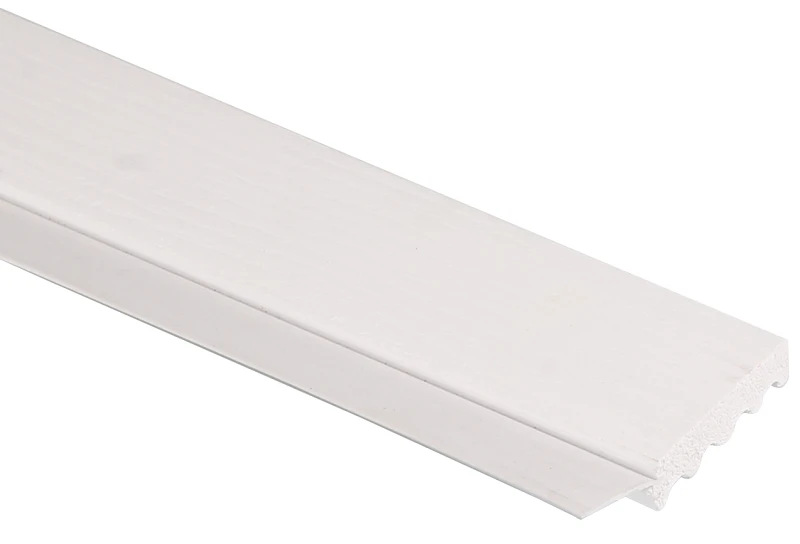 Garage Door Weatherstripping, White PVC, 2 In. x 7 Ft.