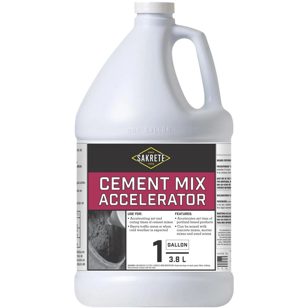 Cement Mix Accelerator, 1-gallon For Fast-setting Concrete & Mortar