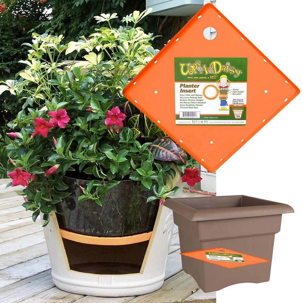 Ups-a-daisy Planter Insert, 15-inch Square For 19-21 Inch Planters