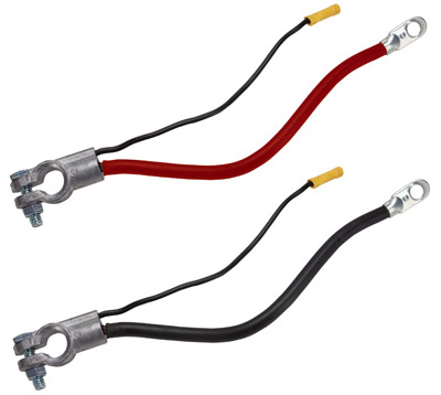 Battery Cable, Top Post, 4 AWG, Black, 32-In.
