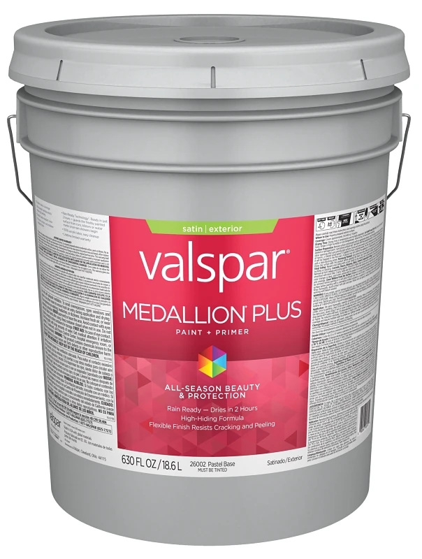 Medallion Plus Premium Satin Exterior Paint & Primer, Pastel Base, 5 Gallon
