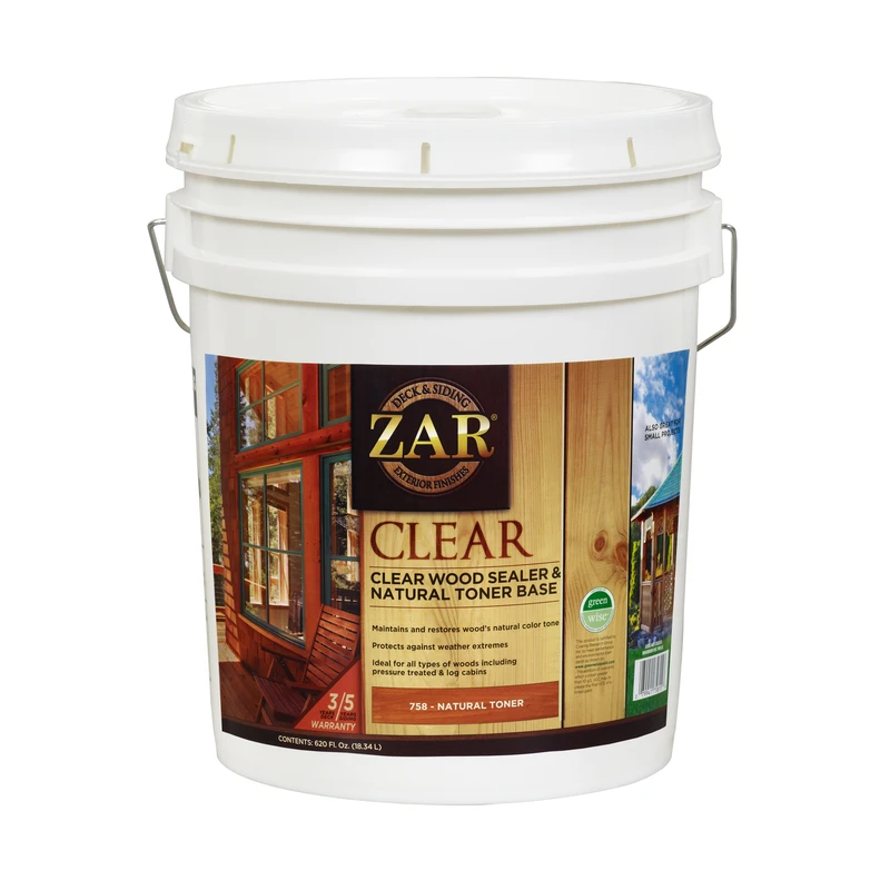 Zar Clear Natural-tone Base Wood Sealant 5 Gallon For Deck & Siding Protection