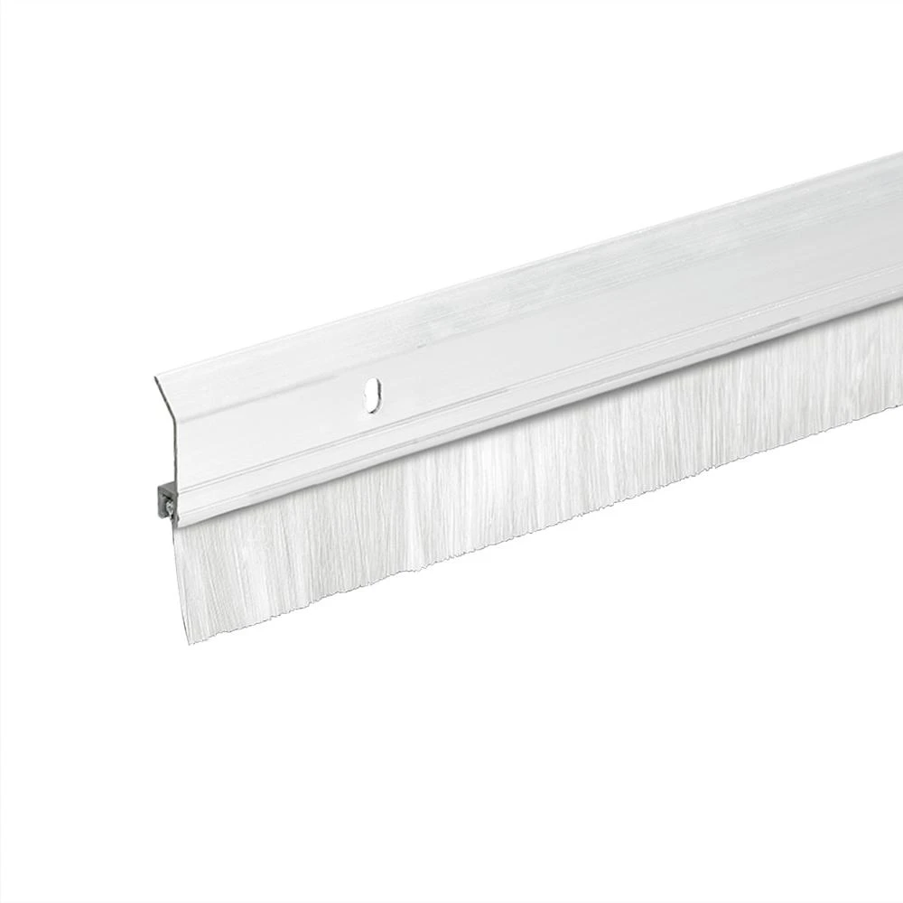 Brush Door Sweep, Aluminum, 2 x 36 In.