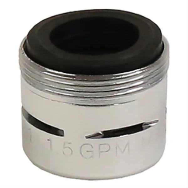 Slotted Faucet Aerator, Chrome, 1.5GPM, 55/64-27 x 15/16-27