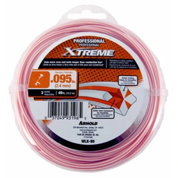 String Grass Trimmer Line, Best, Red, .095 In. Dia. x 40 Ft., 2 Refills