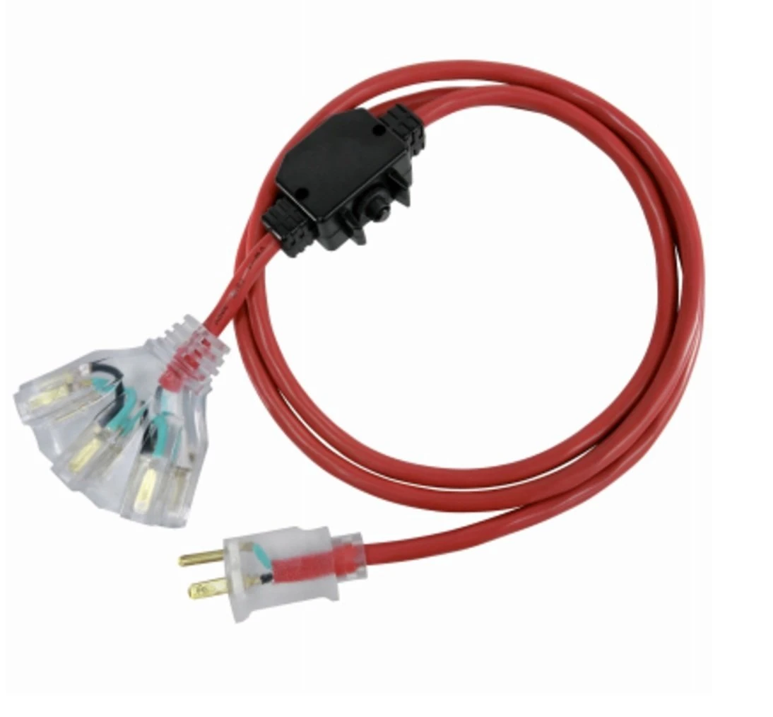 Outdoor Extension Cord, Red, 14/3, 50-Ft.