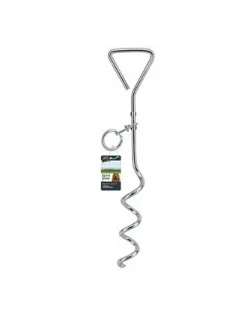 Pet Tie Out Stake, Corkscrew, 8mm x 16-In.