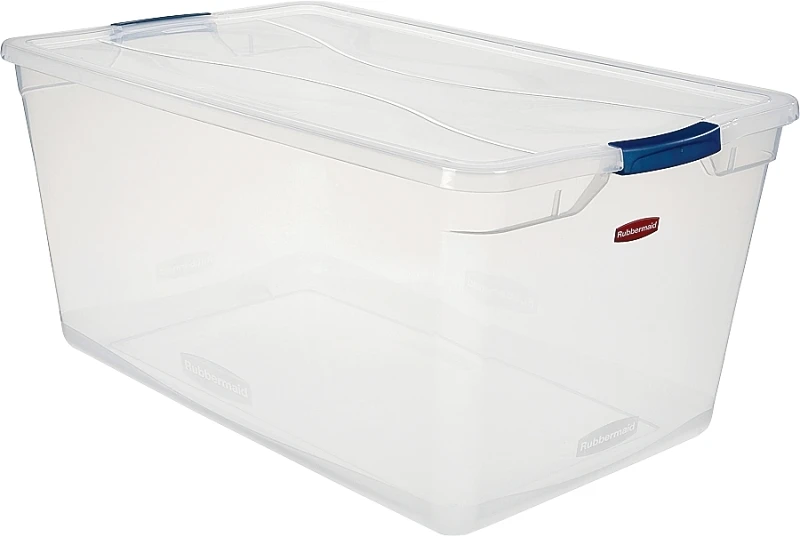 Rubbermaid 95 Qt. Cleverstore Clear Tote - Durable Storage Container ...