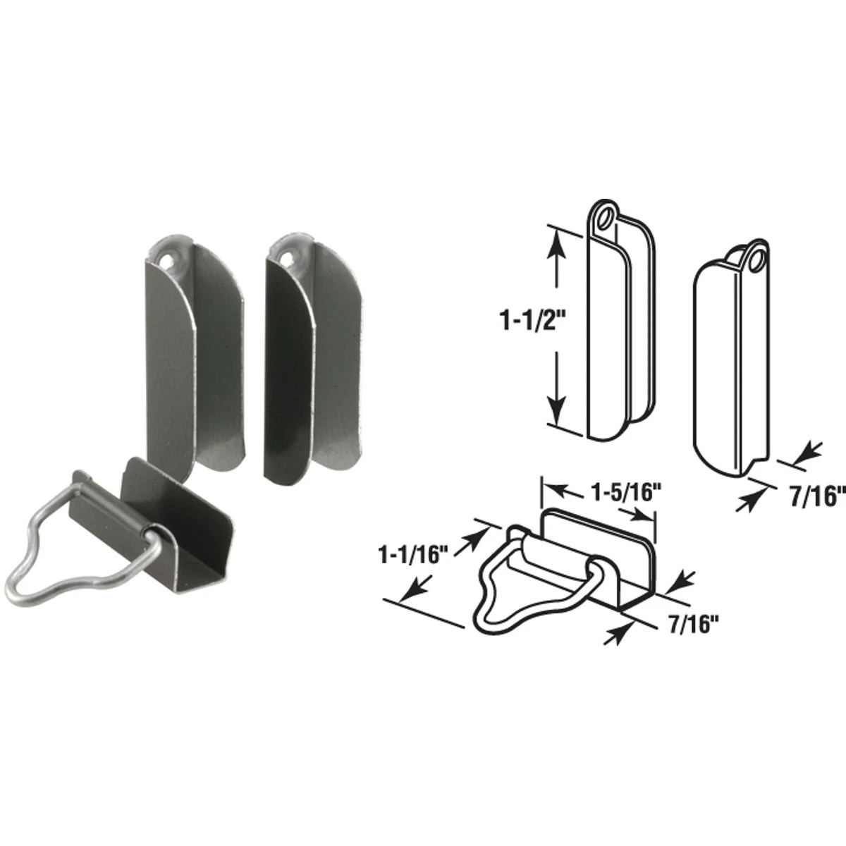 Prime-Line 7/16 In. Bronze Hanger & Latch (2-Pack)