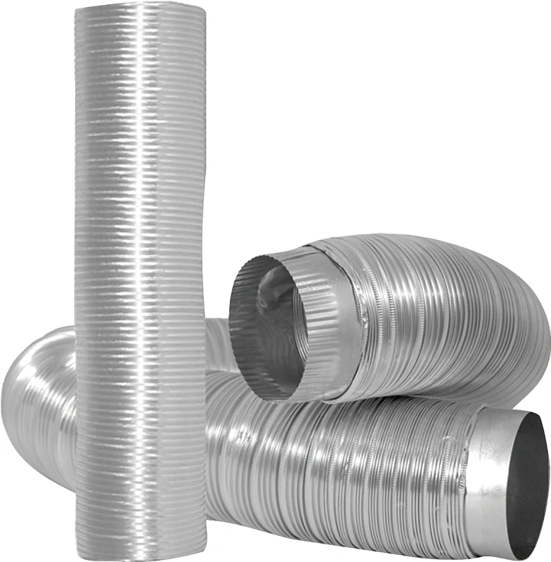 4 In. X 6 Ft. Aluminum Semi-rigid Dryer Duct With Collar