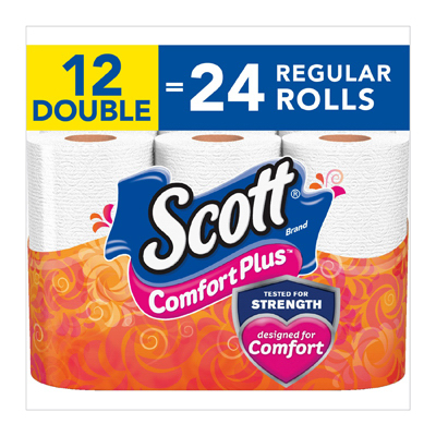 Scott Comfort Plus Extra Soft Toilet Paper (12 Double Rolls)
