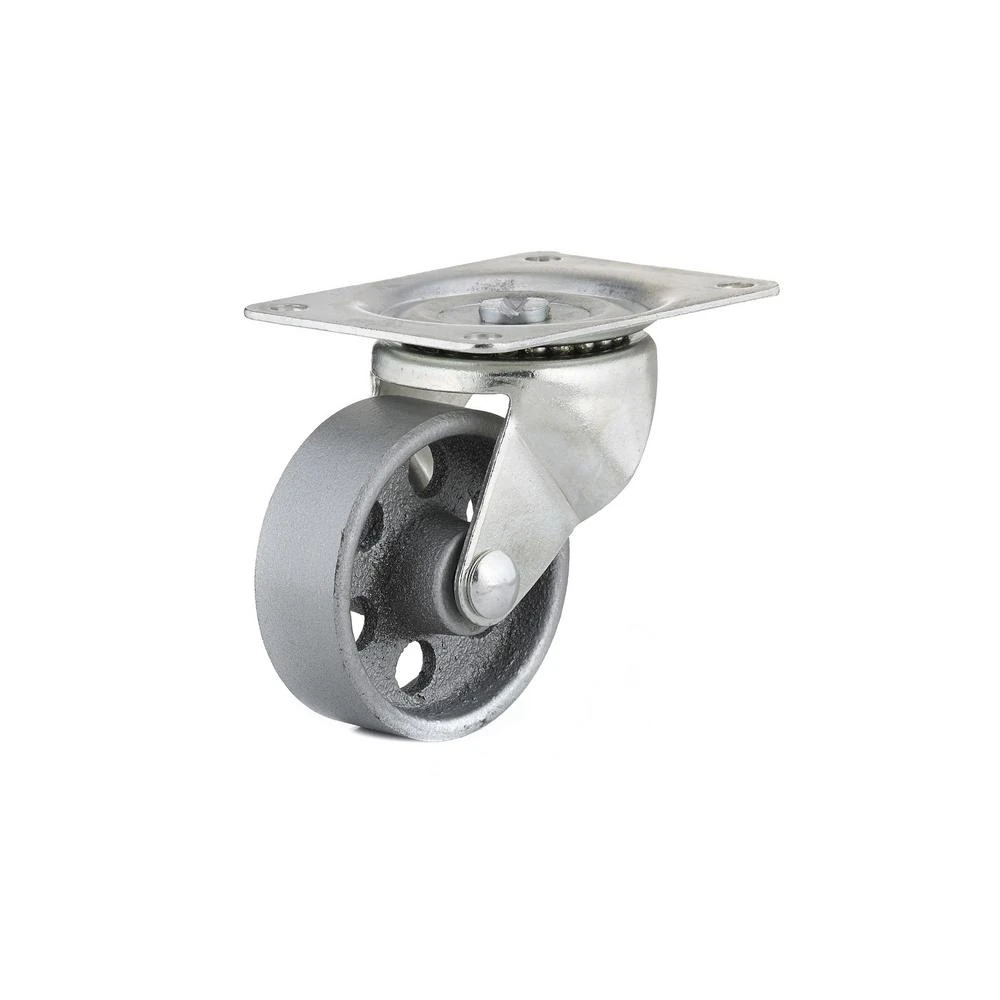 Cast Iron Swivel Plate Caster, 3 In.