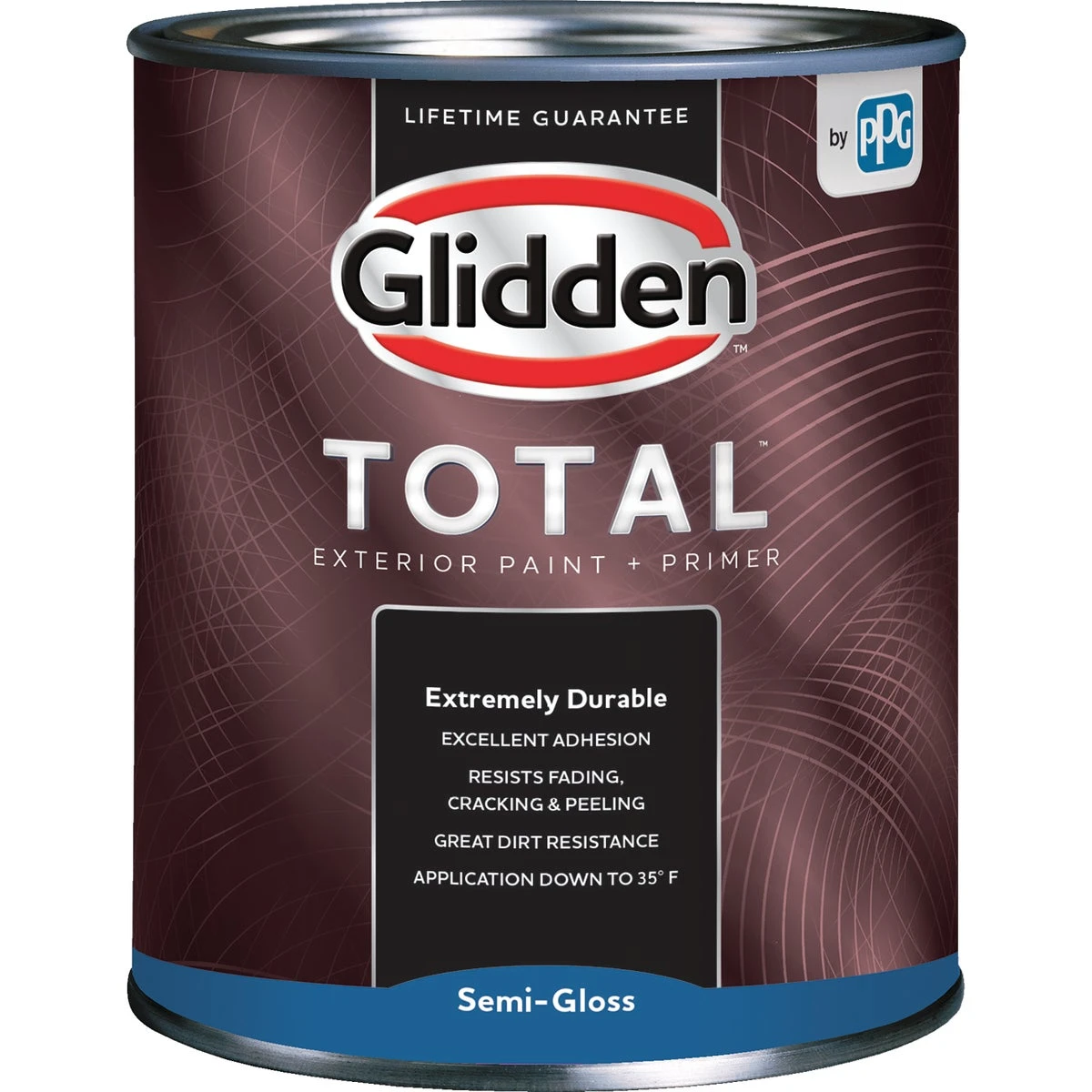 Total Exterior Paint + Primer Semi-gloss White Pastel Base Quart 1 Qt.