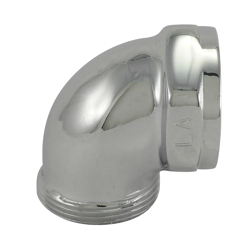 1-1/2 Inch Polished Chrome Cast Brass Sink Trap Elbow - Model 30455k