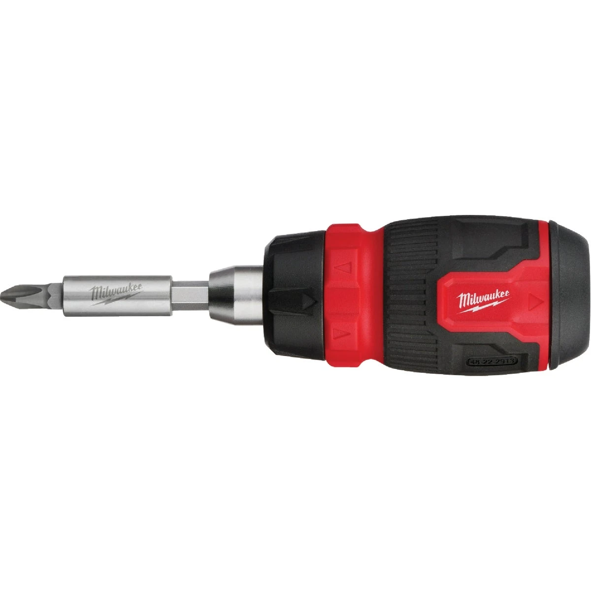 8-in-1 Ratcheting Compact Multi-bit Screwdriver With Magnetic Tip