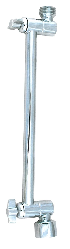 Shower Arm Extension, Chrome-plated Brass, Adjustable 9-inch