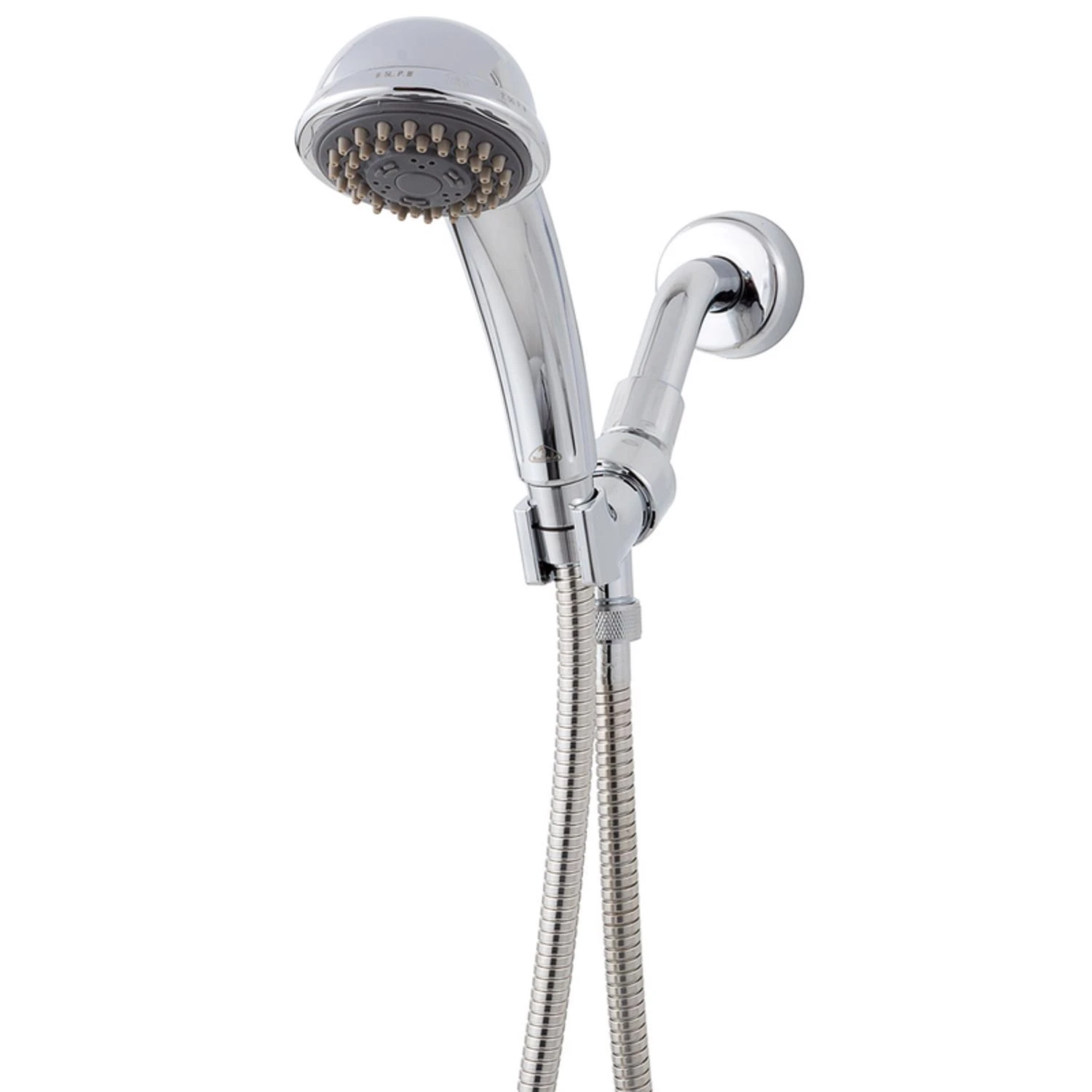 Flow Pro Chrome Plastic Handheld Showerhead With 3 Settings, 2.5 Gpm