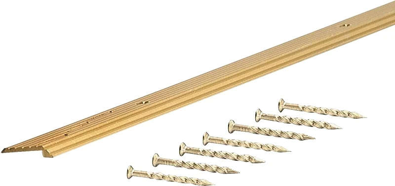 Building Products 3/4" X 3' Satin Brass Aluminum Fluted Tile Edging - Model 79038