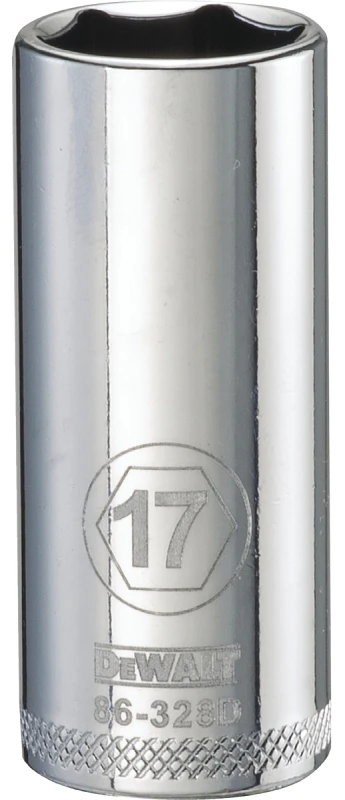 Metric Deep Socket, 6-Point, 3/8 In. Drive, 17mm