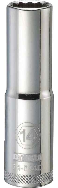 Metric Deep Socket, 12-Point, 1/2 In. Drive, 14mm