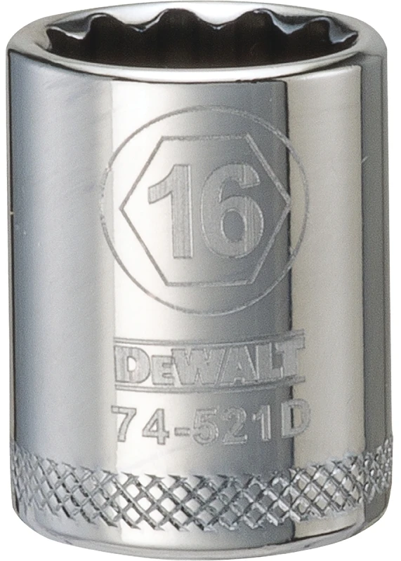 Metric Shallow Socket, 12-Point, 3/8 In. Drive, 16mm