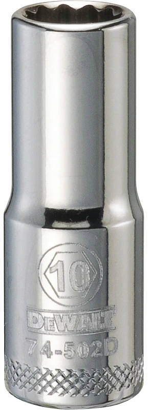 Metric Deep Socket, 12-Point, 3/8 In. Drive, 10mm